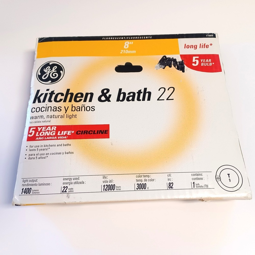 GE FC8T9/KB 22W Circline Warm Fluorescent 11084 Kitchen & Bath Tube Light Bulb